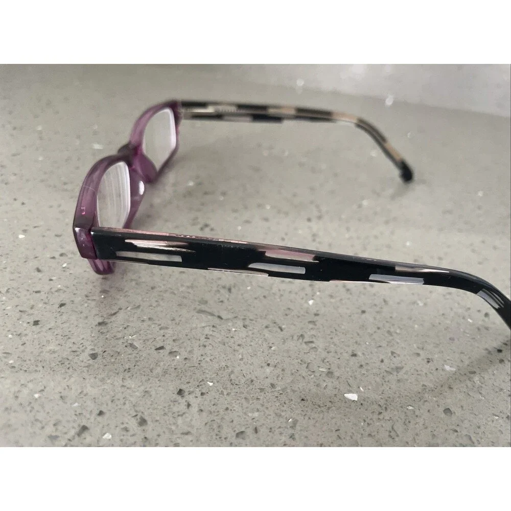 AZC220 COL 80 purple Eyeglasses Frames ONLY Rectangle Full Rim 49-15-135